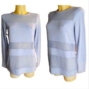 🌹5/25🌹90 DEGREE by REFLEX Light Blue Sweater with Mesh Detail Athletic Top